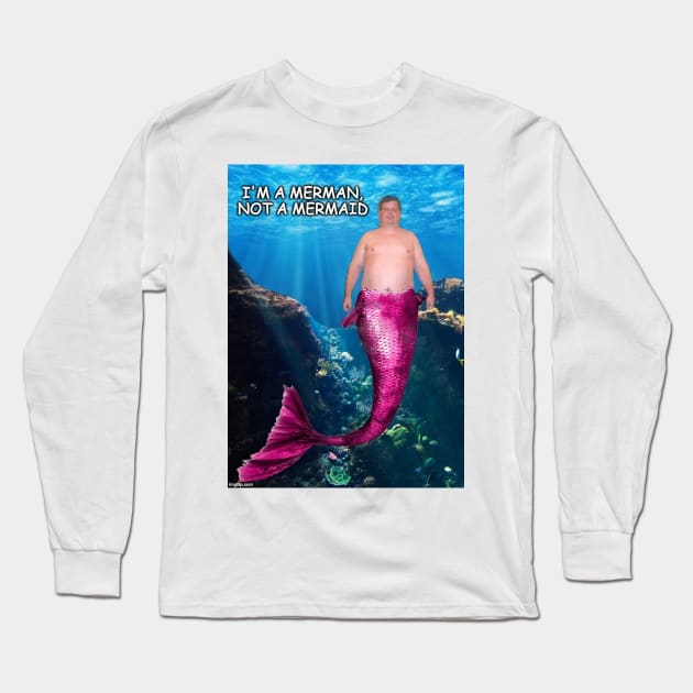 merman not mermaid Long Sleeve T-Shirt by Sam's designs